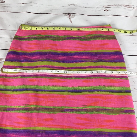 Ann Taylor Multicolored Striped Skirt Size 8 - Picture 5 of 7